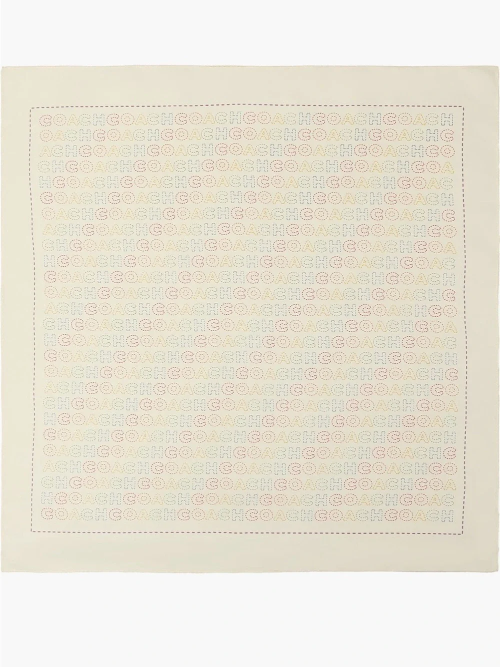 NWT 🌈 Coach Stitch Print Square Silk Bandana